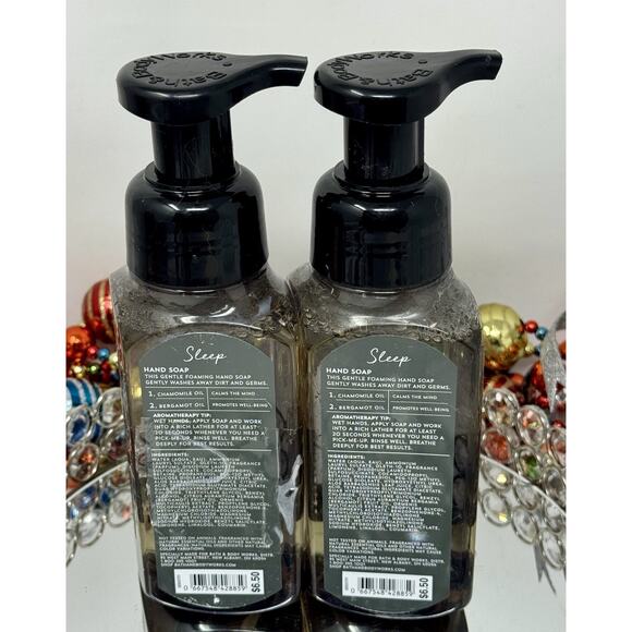2 Bath and Body Works Aromatherapy BLACK CHAMOMILE SLEEP Foaming Hand Soap 8.75 - Picture 6 of 8
